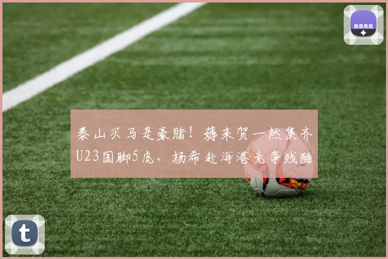 泰山买马是豪赌！薅来贺一然集齐U23国脚5虎，杨希赴海港竞争残酷